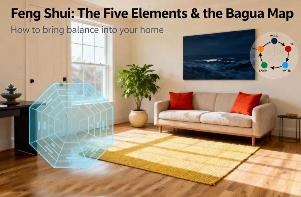 Feng Shui Five Elements & Bagua Map: Complete Guide to Wu Xing and the Eight Directions